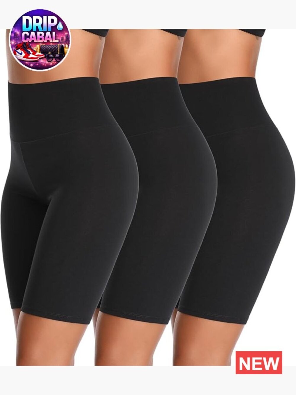 High Waisted Biker Anti Chafing Cotton Slip Shorts for Women